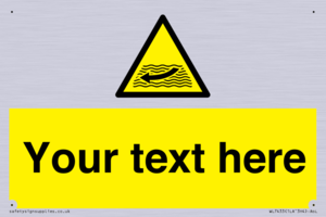 Custom Warning strong river flows